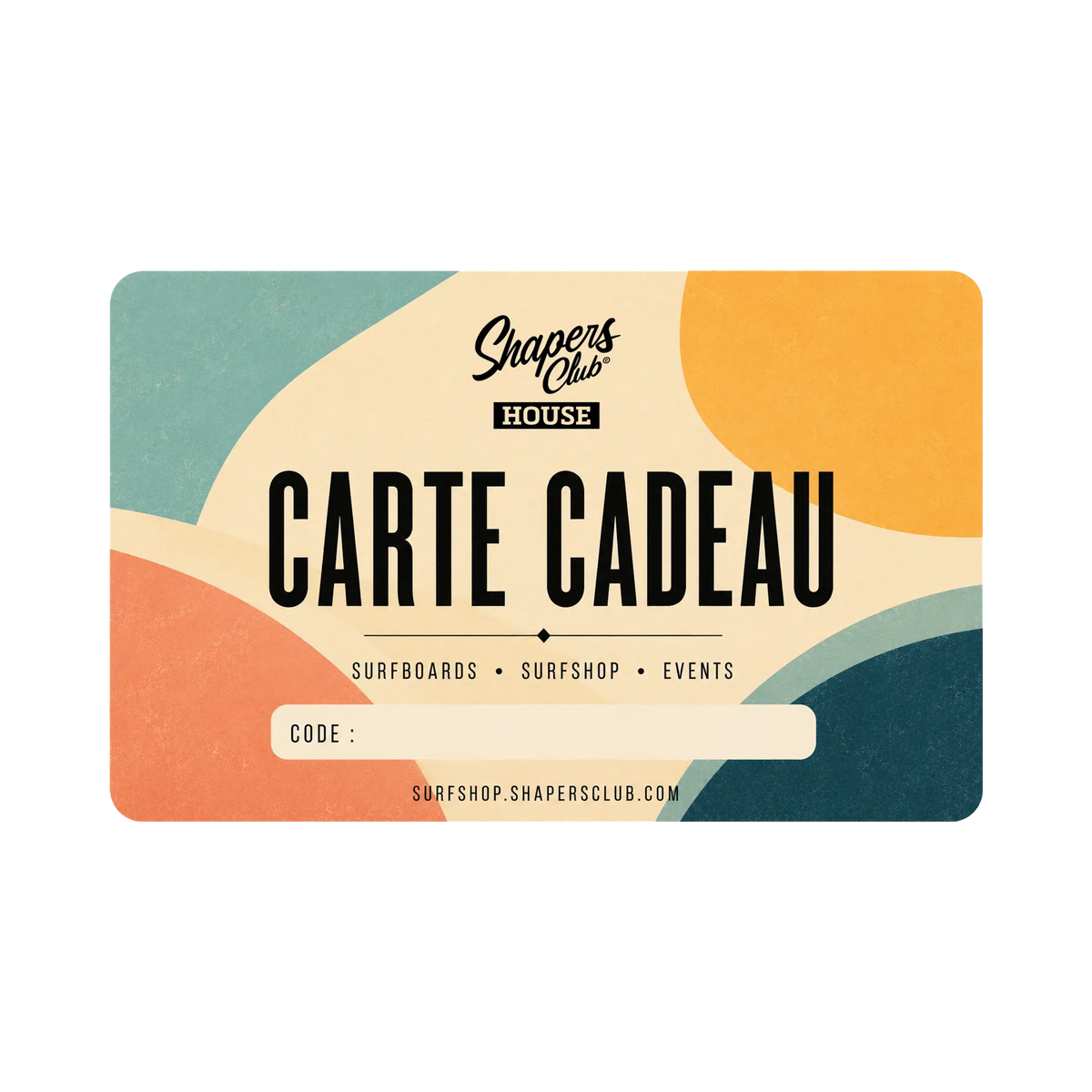 CARTE CADEAU SHAPERS CLUB Shapers Club