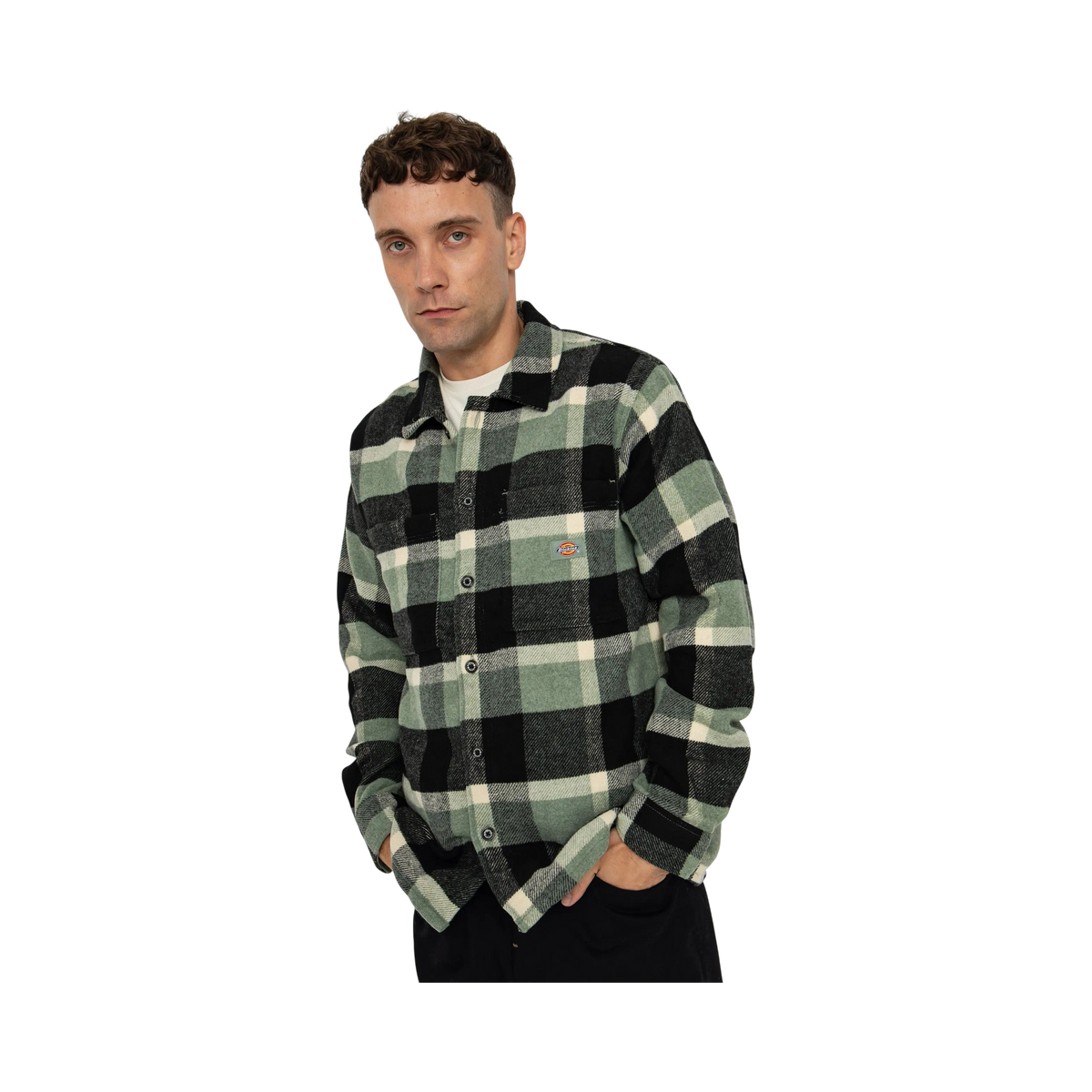 Dickies - PLAID COALING LS SHIRT SEA SPRAY L / UE 43 - 44 / US 33 - 34 - photo 2