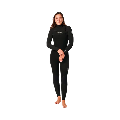 Rip curl - Combinaison intégrale femme - Dawn patrol front zip E5 5/3 noir Surfshop - Shapers Club House