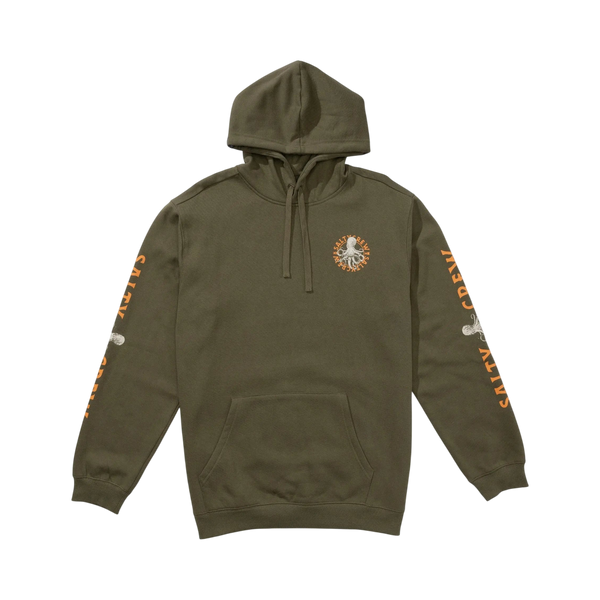 SALTY CREW - HOODED SWEAT - TENTACLES DUSTY OLIVE 10