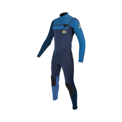 Soöruz - Combinaison intégrale - Fly + front zip 4/3 mm bleu Gemm SAS