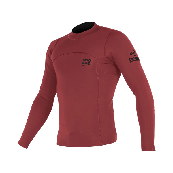 Soöruz - Top Men 1/1 LS Fighter Organic Oysterprene - rouge