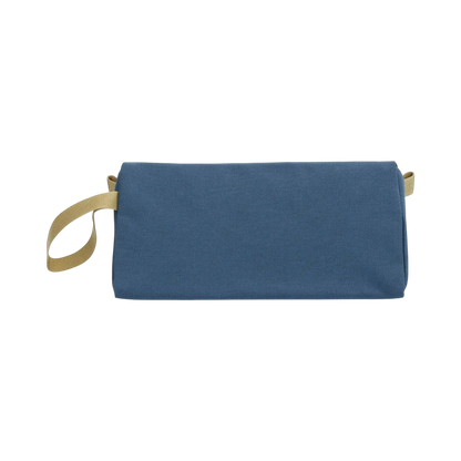 TOPO Dopp Kit toiletry bag in denim blue with beige side handle, sold by Surfshop - Shapers Club House
