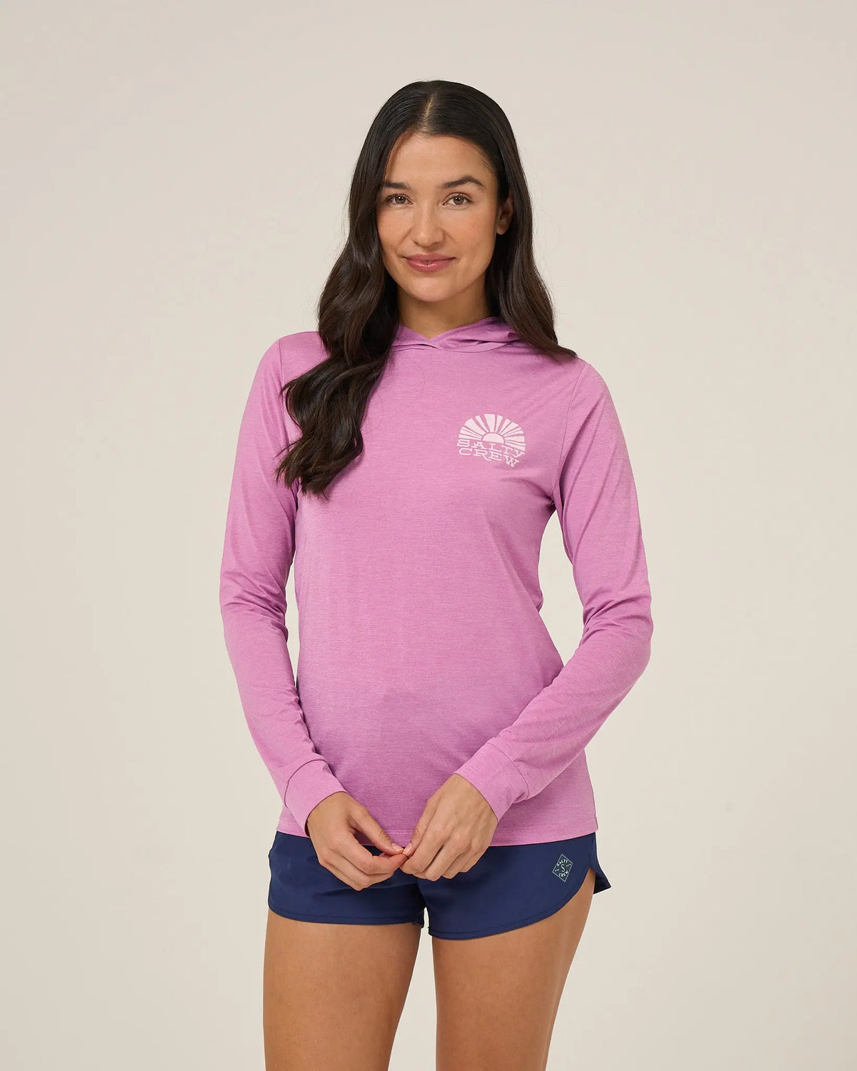 Salty crew - T-shirts manches longues - Sunshine hodded sunshirt violet