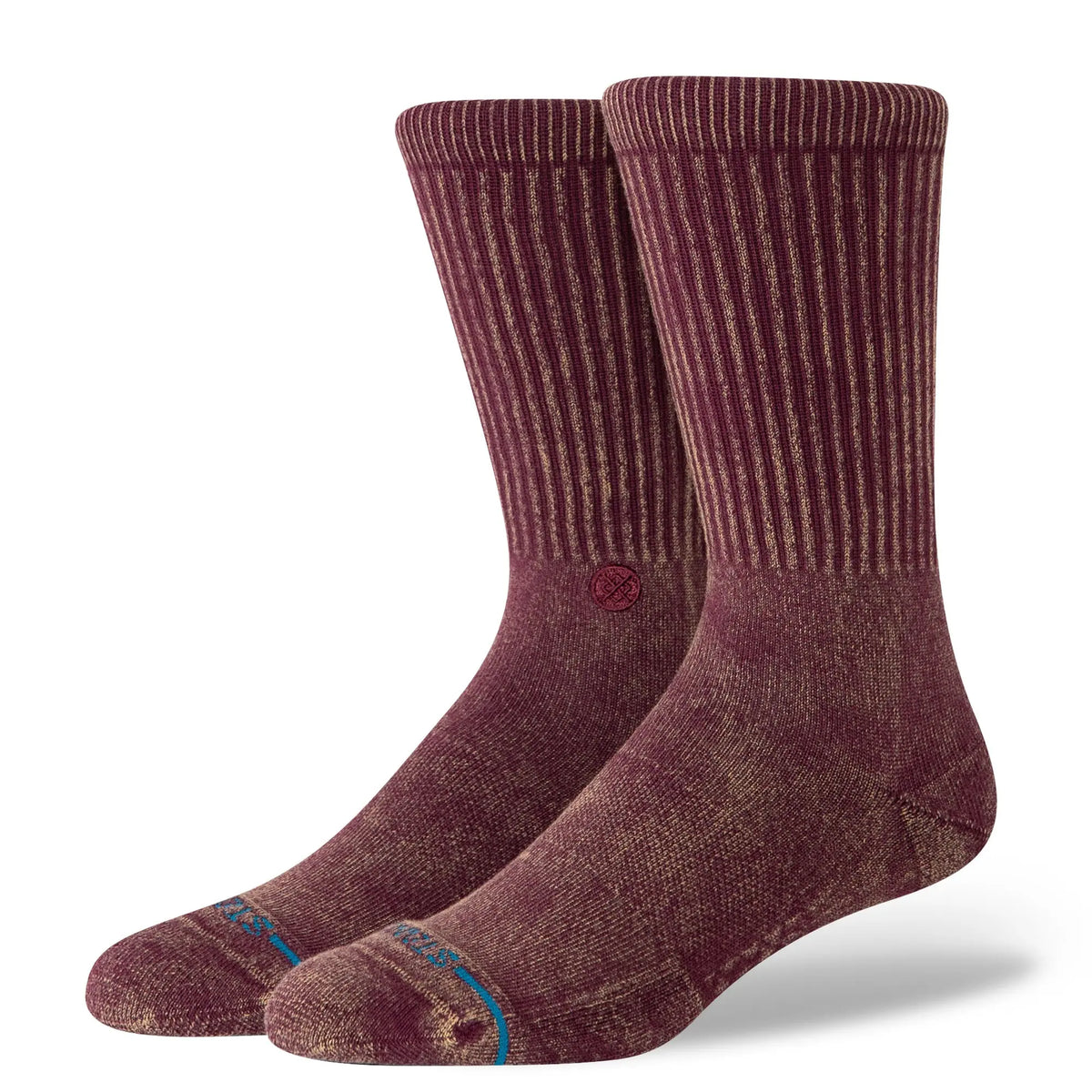 Stance - Chaussettes - Icon dyed crew rouge