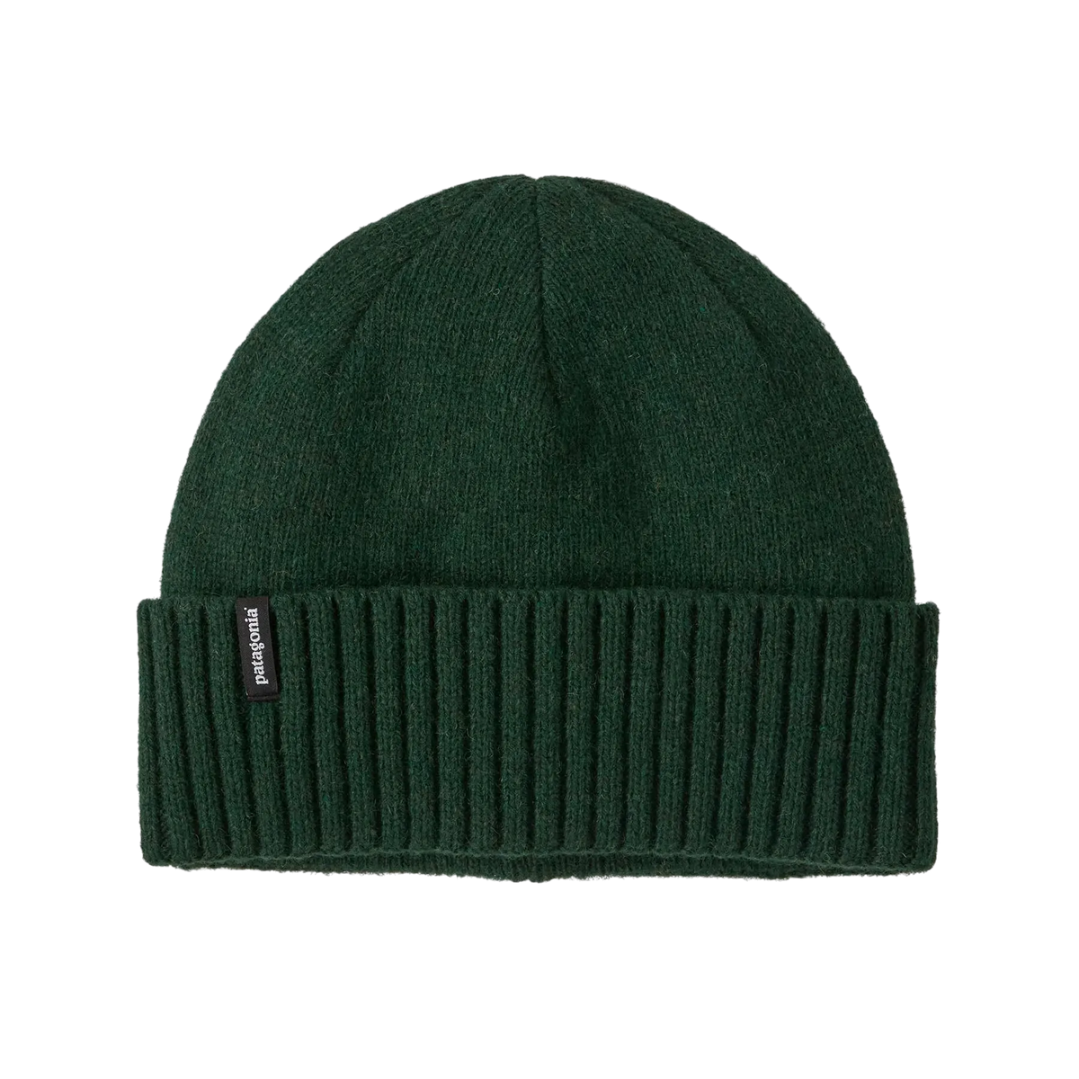 Bonnet vert Patagonia Brodeo Beanie en mélange de laine et acrylique avec revers côtelé, vendu par Surfshop - Shapers Club House