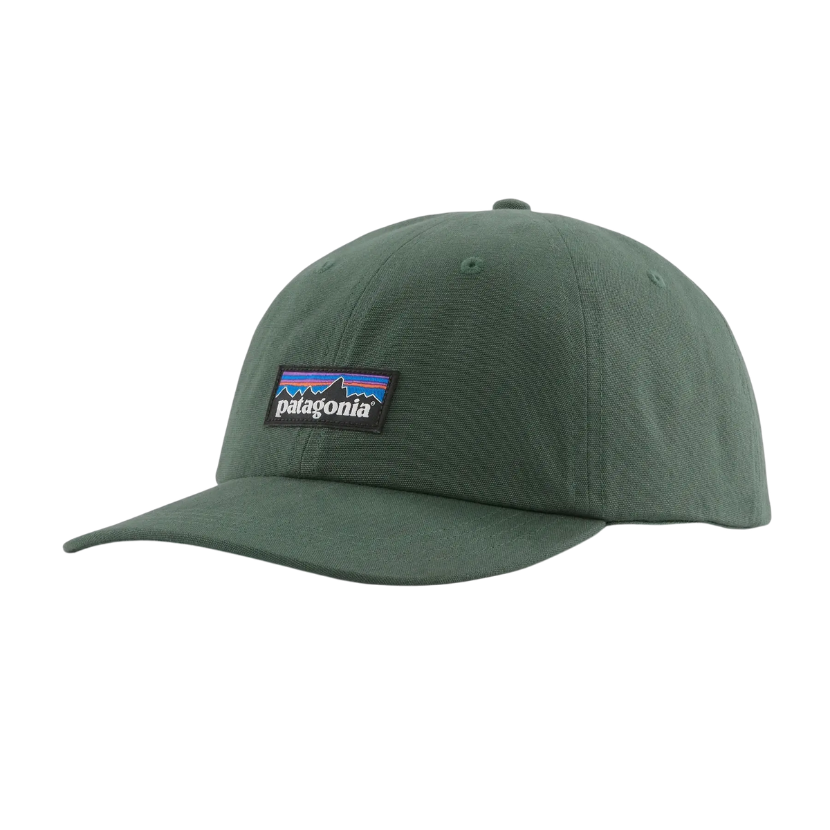 Casquette Surfshop - Shapers Club House Patagonia P-6 Label en coton vert avec logo brodé sur le devant